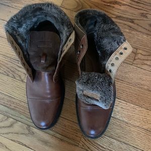 Johnston and Murphy shearling boots
